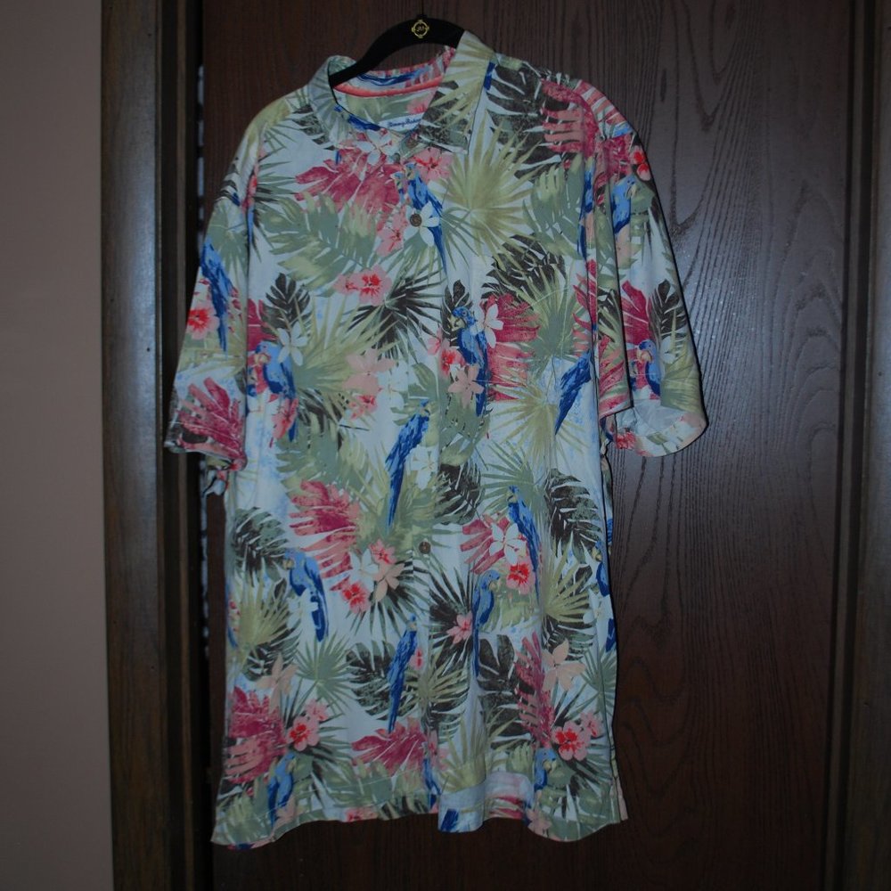 Tommy Bahama 100% Silk Tropical SS Shirt - XXL